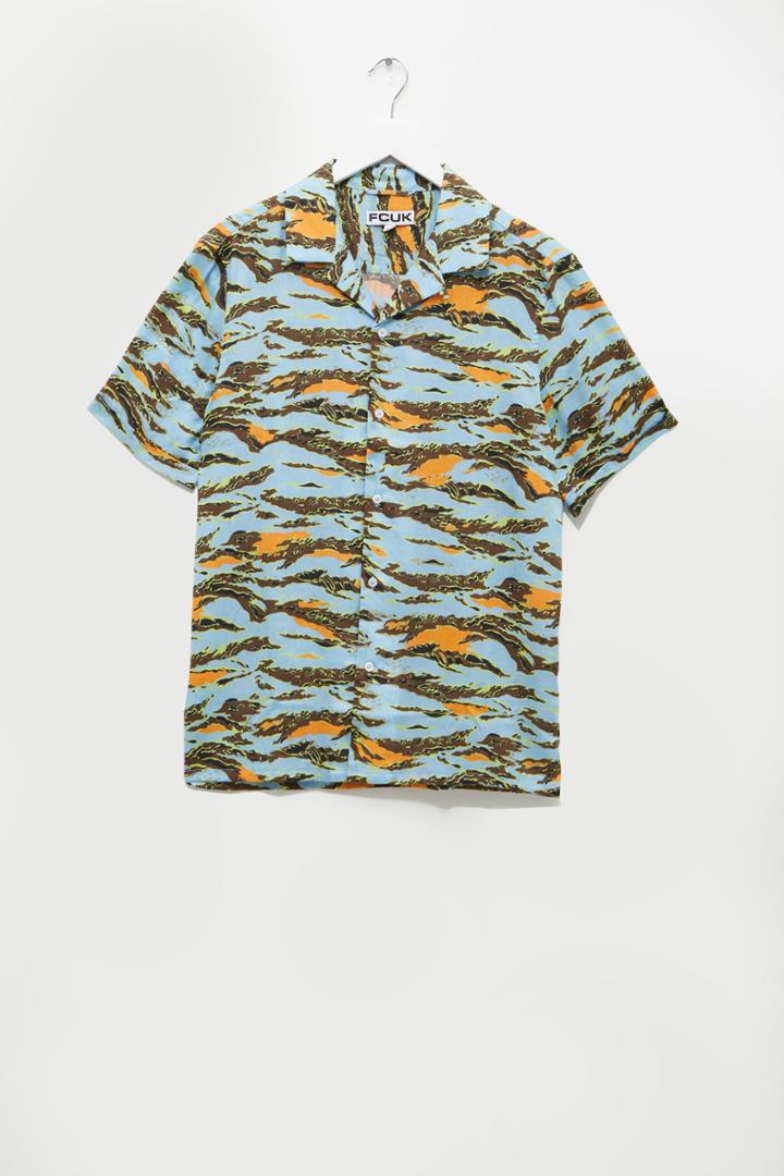  Fcuk Camo Short Sleeve Lyocell Shirt