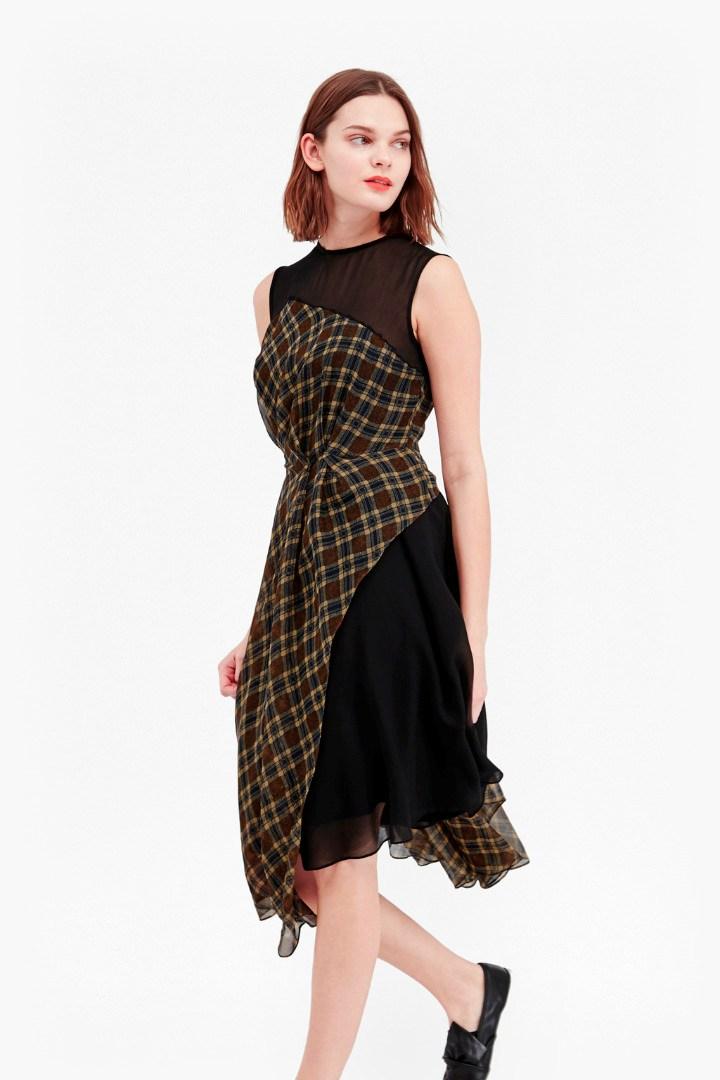 French Connection Masai Check Flared Dress