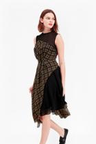 French Connection Masai Check Flared Dress