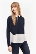 French Connection Dotty Mix 2 In 1 Jersey Jumper