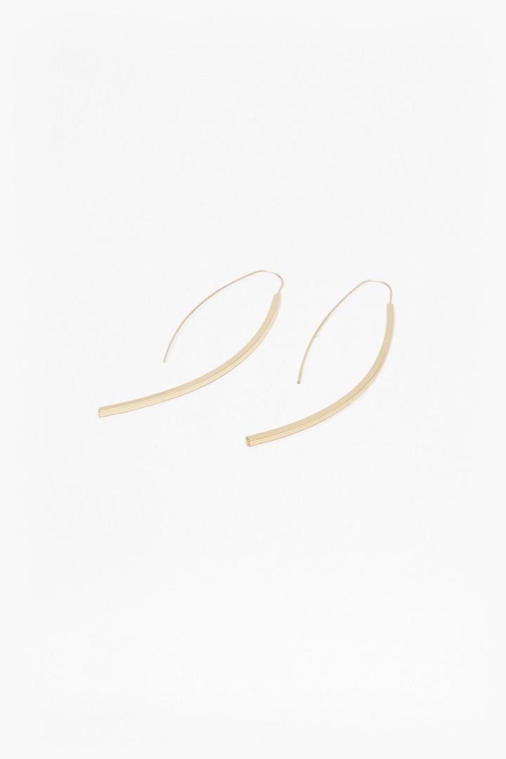 French Connection Core Curved Drop Bar Earrings
