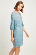 French Connenction Diana Sequin Puff Sleeve Dress