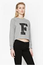 French Connection Raw F Cropped Sweater