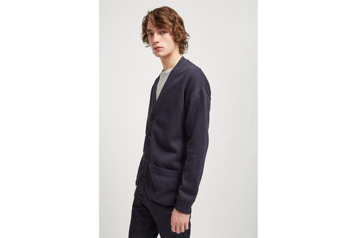 French Connection Overdyed Tape Cotton Cardigan
