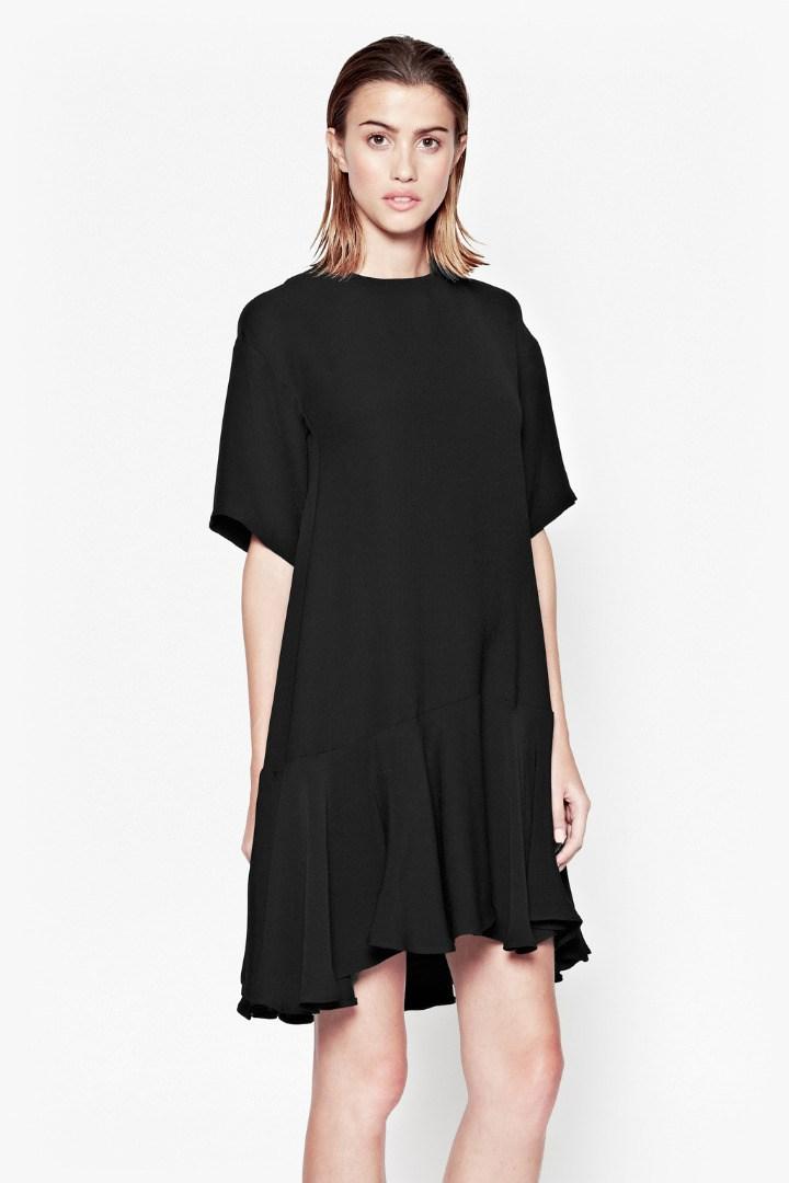 French Connection Arrow Crepe Fluted Sleeves Dress