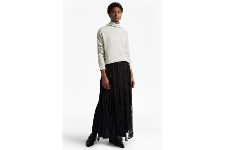 French Connection Classic Crepe Light Woven Maxi Skirt