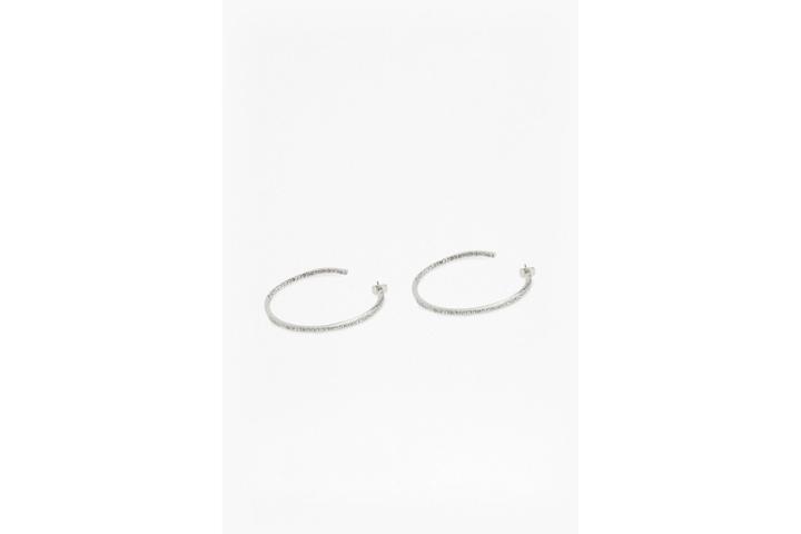French Connection Crystal Hooped Earrings