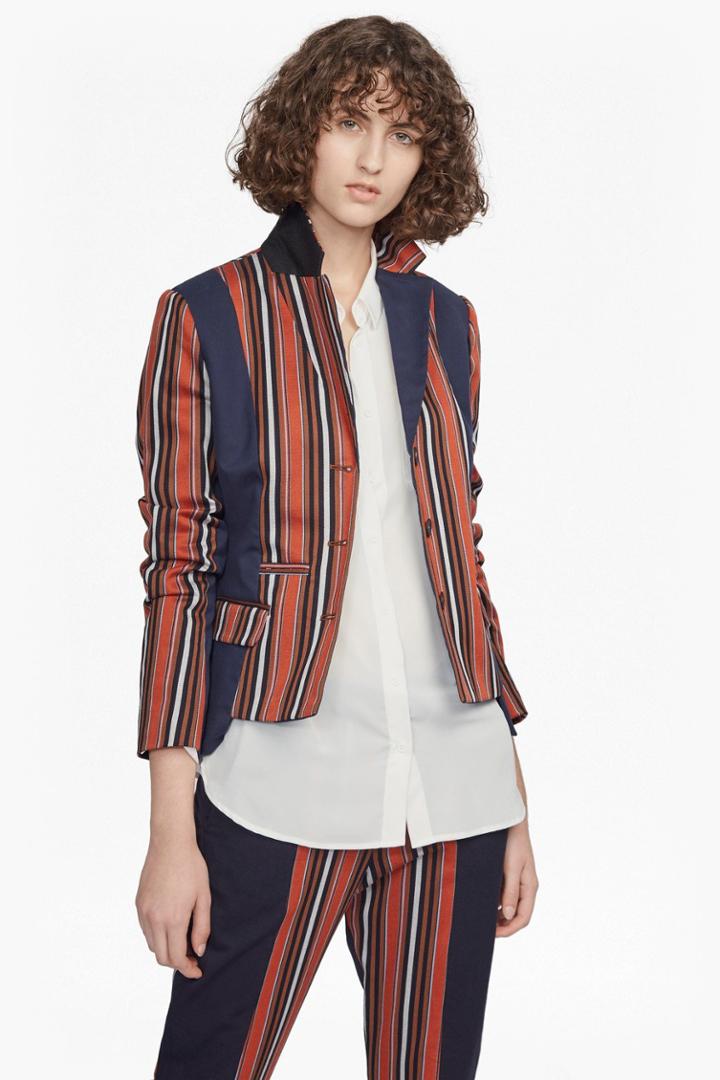 French Connenction Dovie Stripe Suiting Mix Jacket