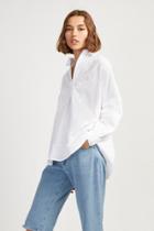 French Connenction Rhodes Poplin Embroidered Popover Shirt