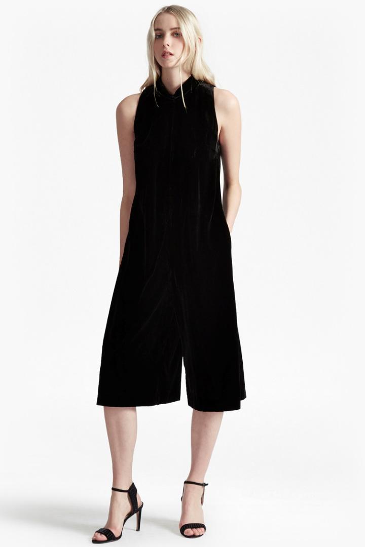 French Connection Evening Dew Velvet Jumpsuit