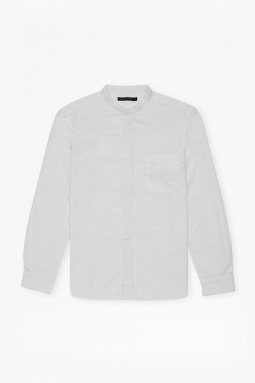 French Connection Solid Grandad Collar Shirt