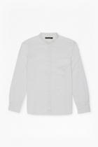 French Connection Solid Grandad Collar Shirt