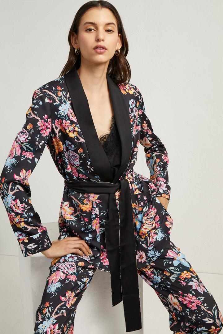 French Connenction Bridget Satin Belted Jacket