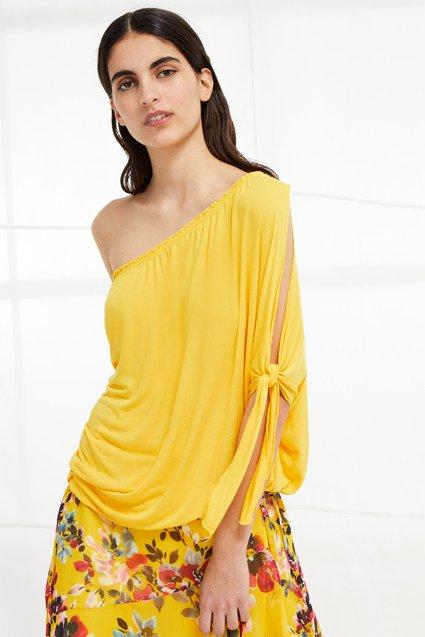 French Connection Tanna Jersey Asymmetric Top