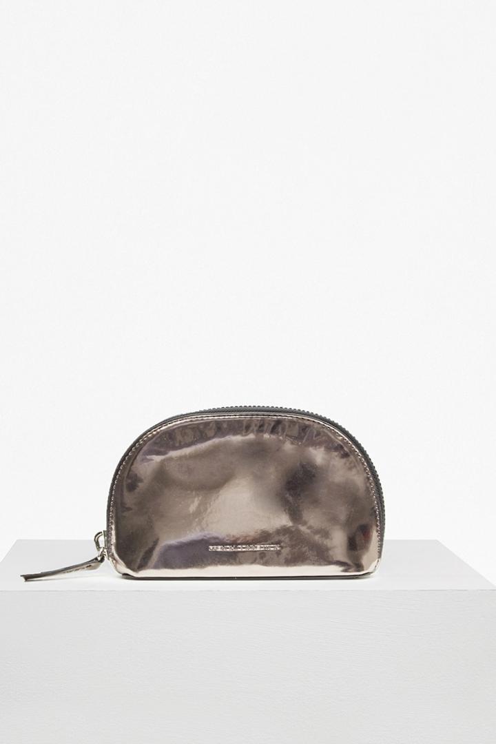French Connection Super Zip Faux Leather Cosmetic Bag