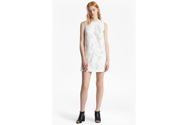 French Connection Deka Cotton Embroidered Mini Dress