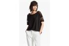 French Connection Sheer Space Devore Burnout Oversized T-shirt