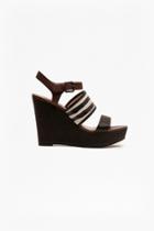 French Connection Devi Leather Wedge Sandals