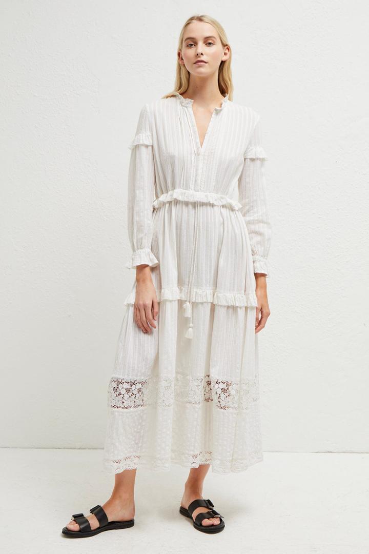 French Connenction Coletta Cotton Broidery Dress