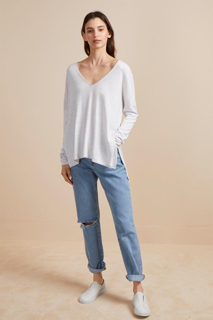 Fcus Heather Knit V Neck Jumper