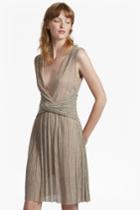 French Connenction Marcelle Shimmer Jersey V Neck Dress