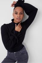 French Connection Marcela Lace Collared Sweater