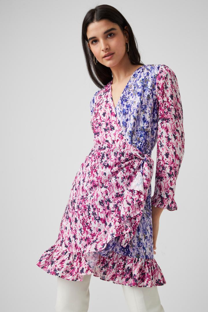 French Connection Courtney Crepe Wrap Mini Dress