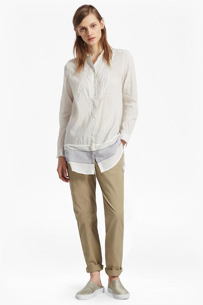 French Connection Hasan Flex Striped Tunic Shirt