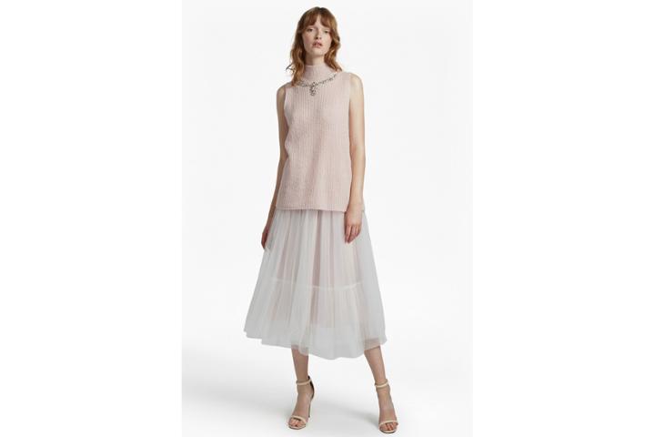 French Connection Luna Sparkle Midi Skirt