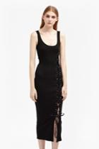 French Connection Tommy Rib Lace Up Maxi Dress