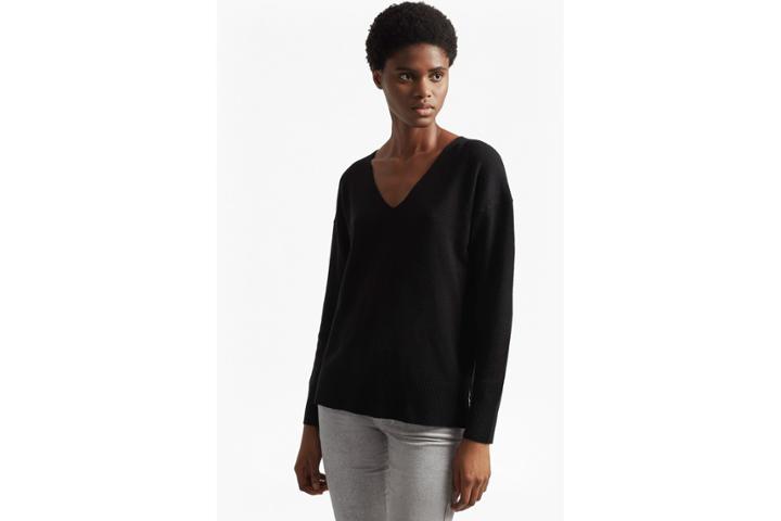 French Connection Della Vhari Long Sleeved V Neck Jumper