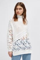 French Connenction Patchwork Mozart Lace Jumper