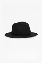 French Connection Izza Hat Whipstitch Wool Felt Hat
