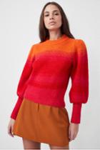 French Connection Alpaca Space Dye Cropped Balloon Sleeve Sweater