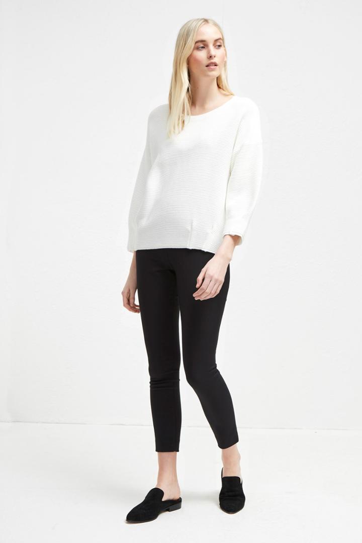 French Connenction Ottoman Mozart Pleat Jumper