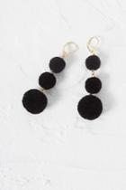 French Connection Beach Triple Pom Pom Earrings
