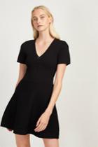 French Connenction Ellie Knits V Neck Fitted Dress