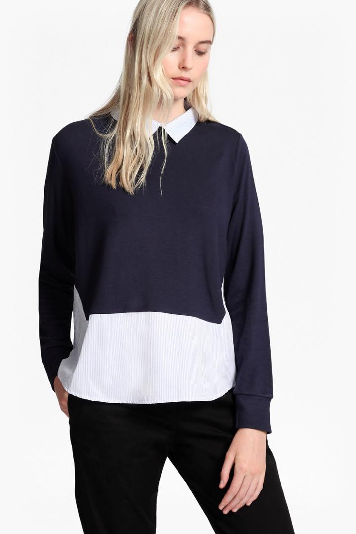 French Connection Fresh Jersey Stripe Poplin Jumper