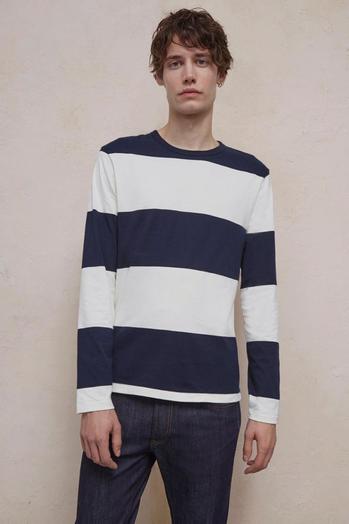 French Connenction Block Stripe Crew Neck T-shirt