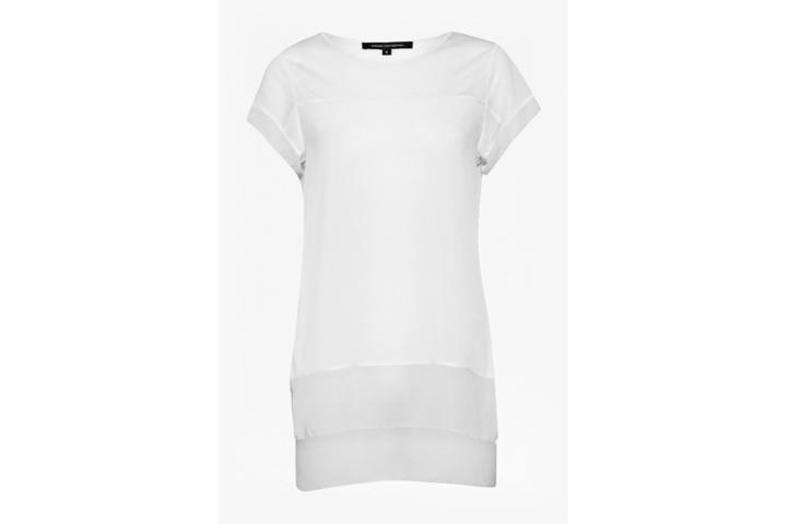 French Connection Polly Chiffon Raw Edge T-shirt