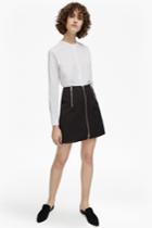 Fcus Glass Stretch Zippy Mini Skirt