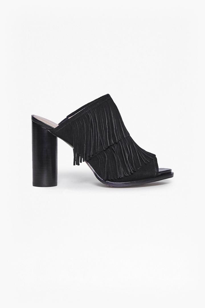 French Connection Uriah Fringed Suede Mules