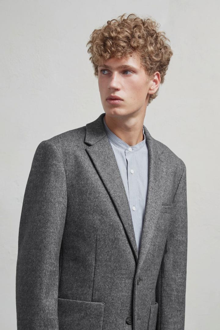 Fcus Double Face Wool Jersey Blazer