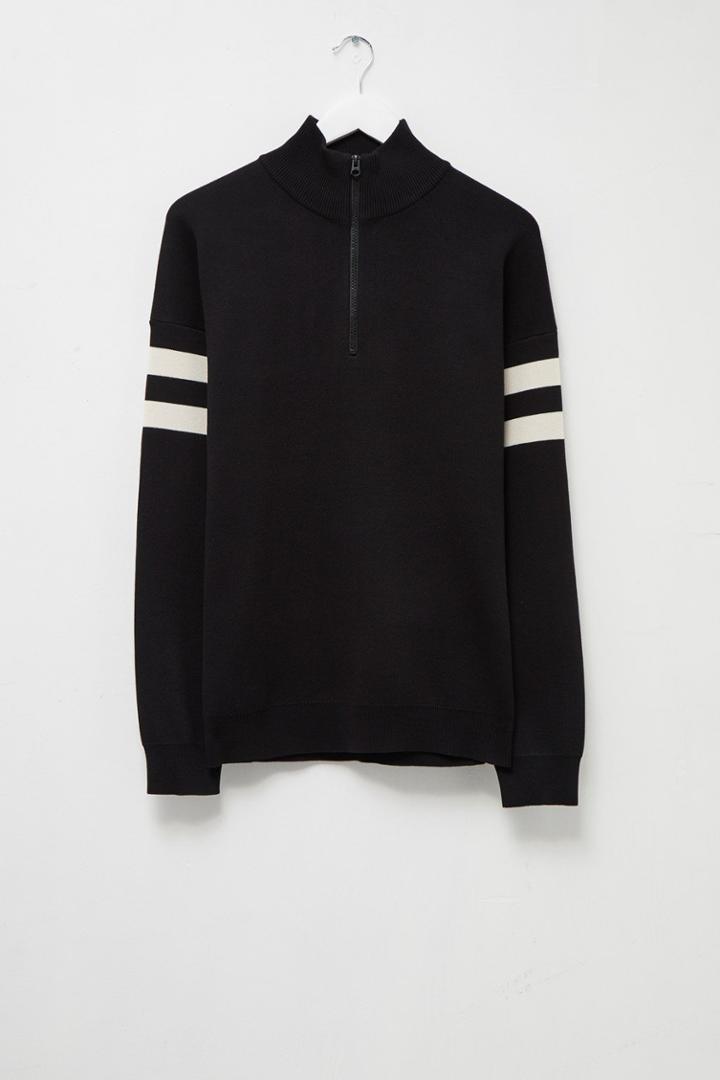 French Connenction Lakra Knit Quarter Zip Jumper