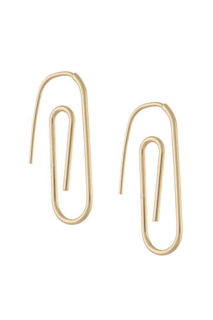 French Connection Paperclip Stud Earrings