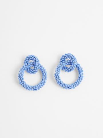 French Connection Beaded Hoop Earrings