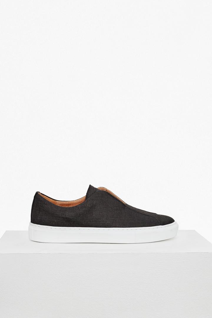 French Connection Denim Canvas Non Eyelet Trainers