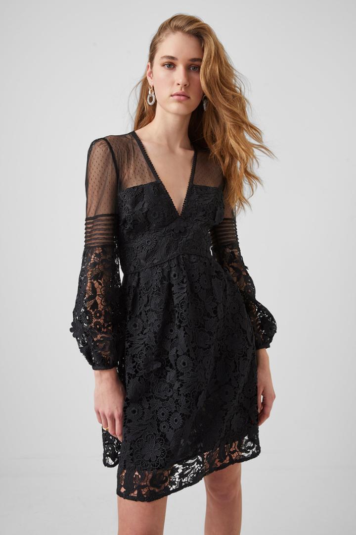 French Connection Bilan Lace Mini Dress