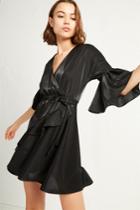 French Connenction Ellette Shimmer Jersey Wrap Dress
