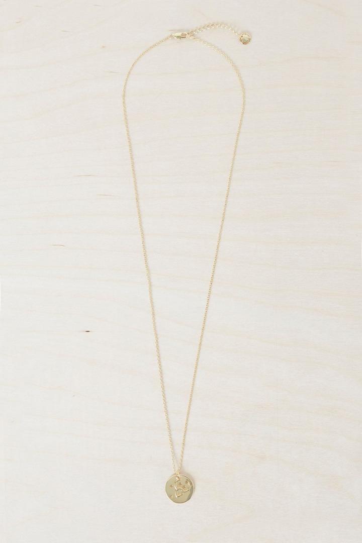 French Connenction Taurus Zodiac Charm Necklace